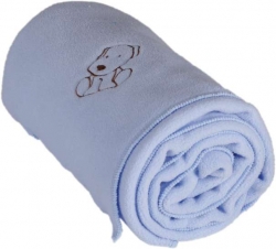 Kaarsgaren Dětská flísová deka s pejskem modrá