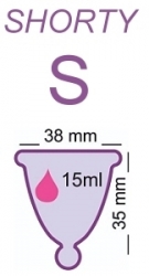 MeLuna růžový s kuličkou Shorty menstruační kalíšek