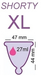MeLuna růžový s kuličkou Shorty menstruační kalíšek